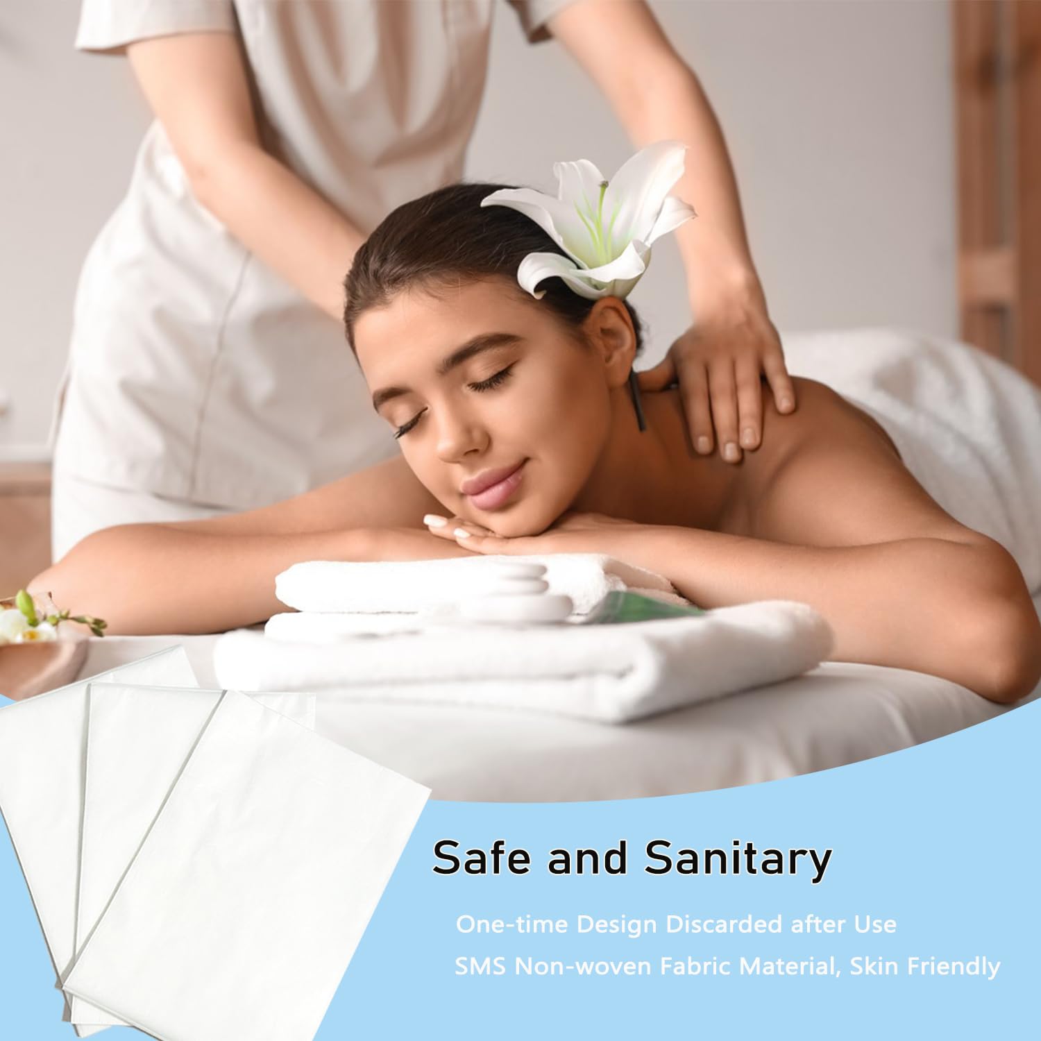 100Pcs Disposable Massage Table Sheets 31" x 71" Non