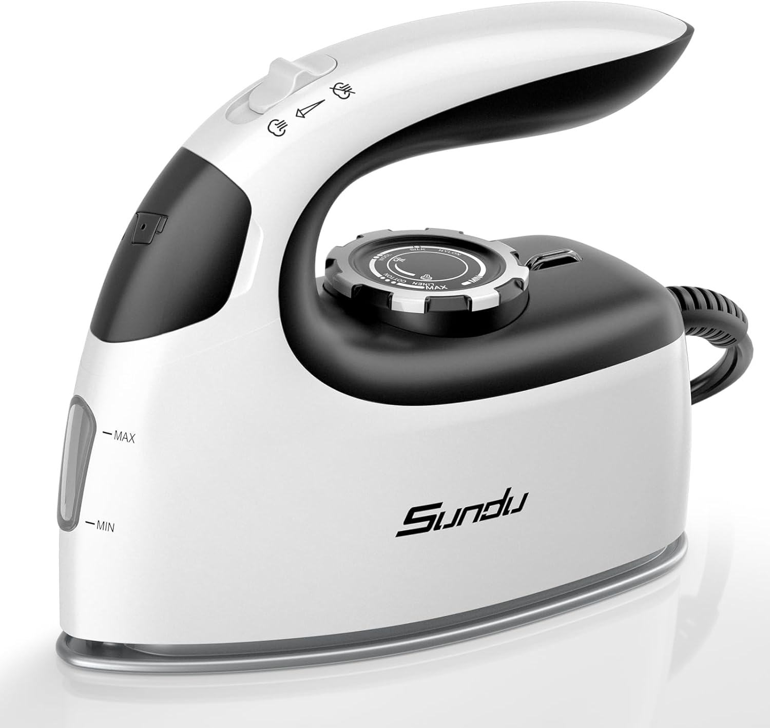 Sundu Mini Travel Iron with Steam,1000W Portable Non-Stick Soleplate Steam Small Iron for Quilting & Sewing,300 Microsteam Holes,90ml Water Tank,Lockable Safety Base,Digital Temperature Control
