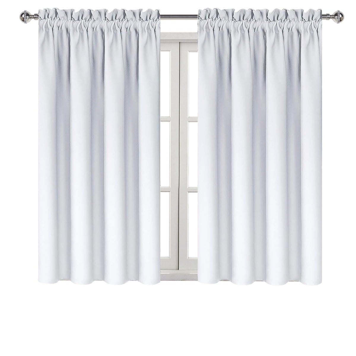 Blackout Curtains for Bedroom Living Room 52 x 45 Inch Long 2 Panels (2 Count)