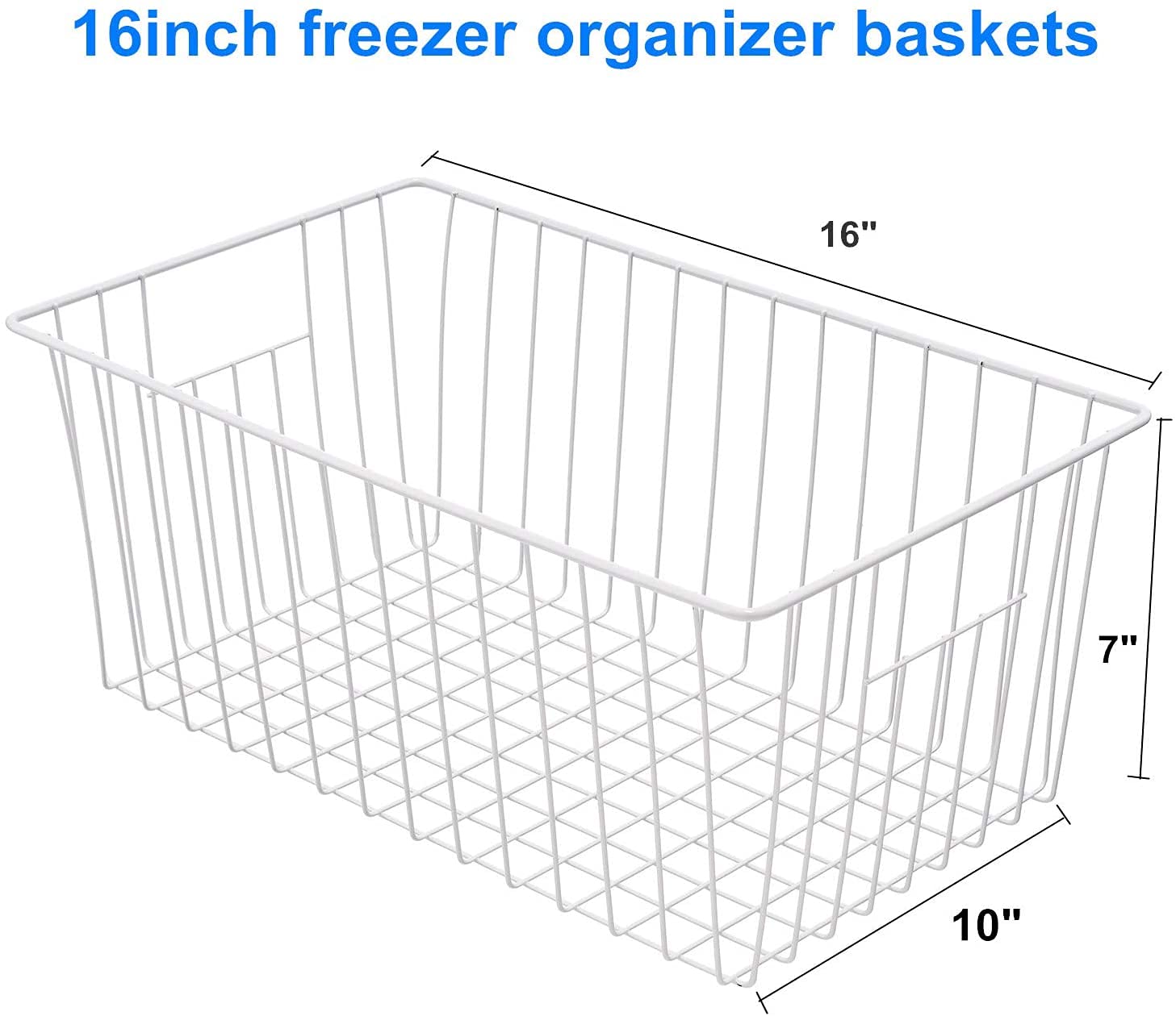 16inch Upright Freezer Organizer Baskets for 13 (4 Count)