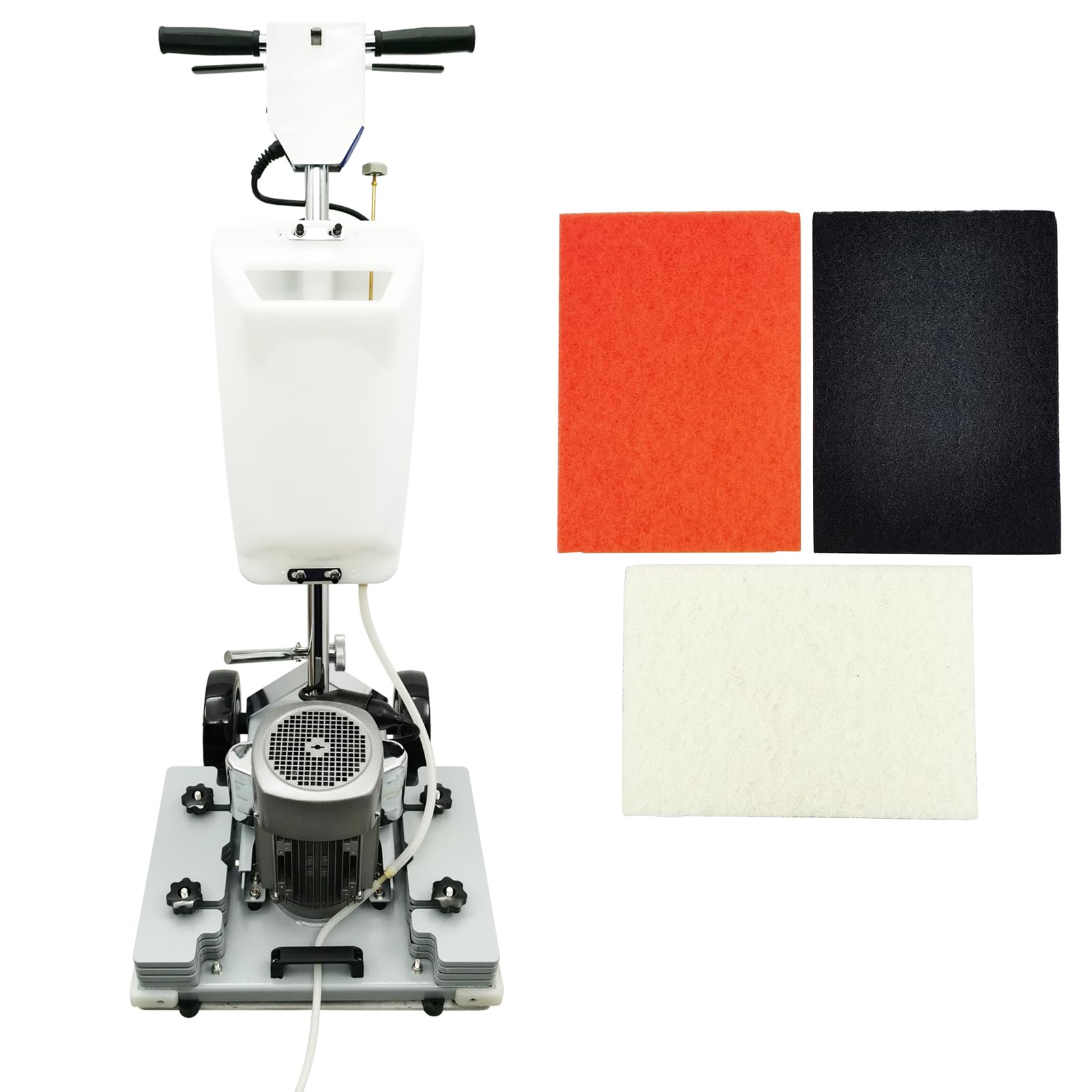 110V 20"*14.2" Floor Grinding Scrubber Buffer Polisher Machine Square Chassis Clean Polish Wax Renovate Step Gymnasiums Shops Hotels Office Exhibition Hard Ground