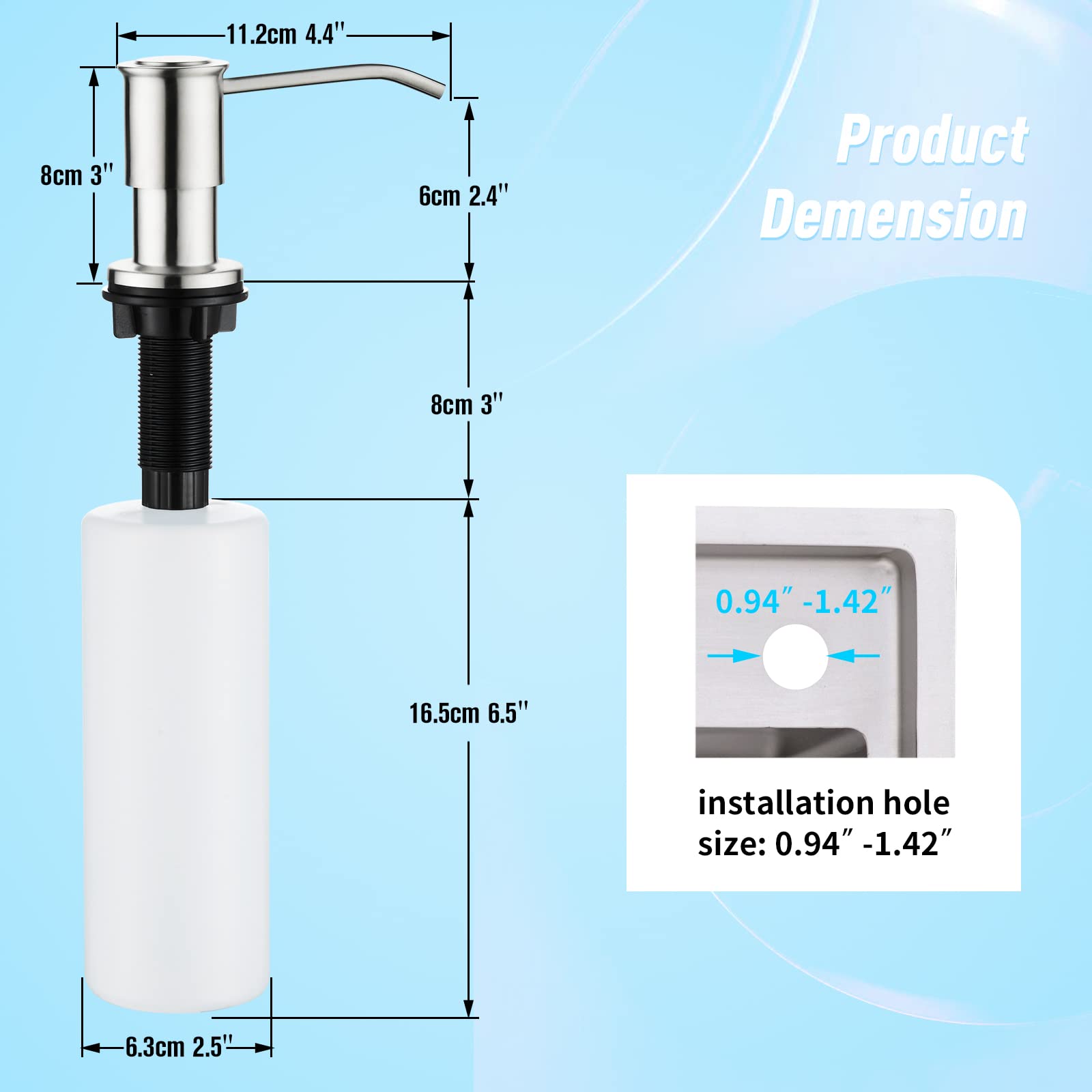 Kitchen Sink Soap Dispenser Countertop for Kitchen Sink