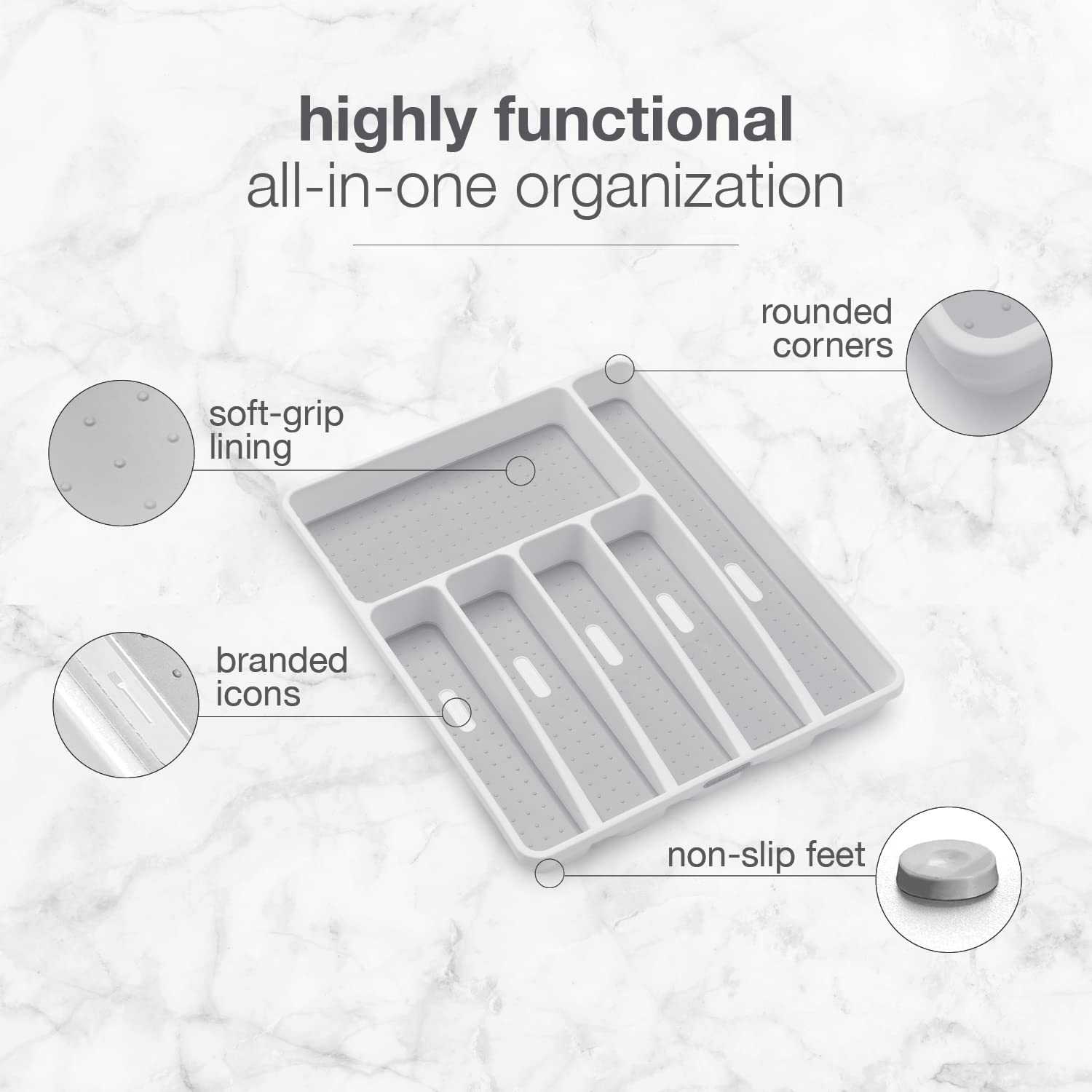 Classic 6 Compartment Silverware Tray