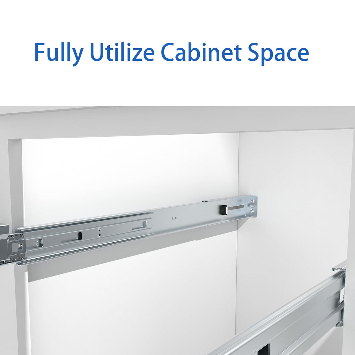 Double Pull Out Under Cabinet Trash Can 35 Qt Garbage Bin for 15" x 1.5" Face Frame