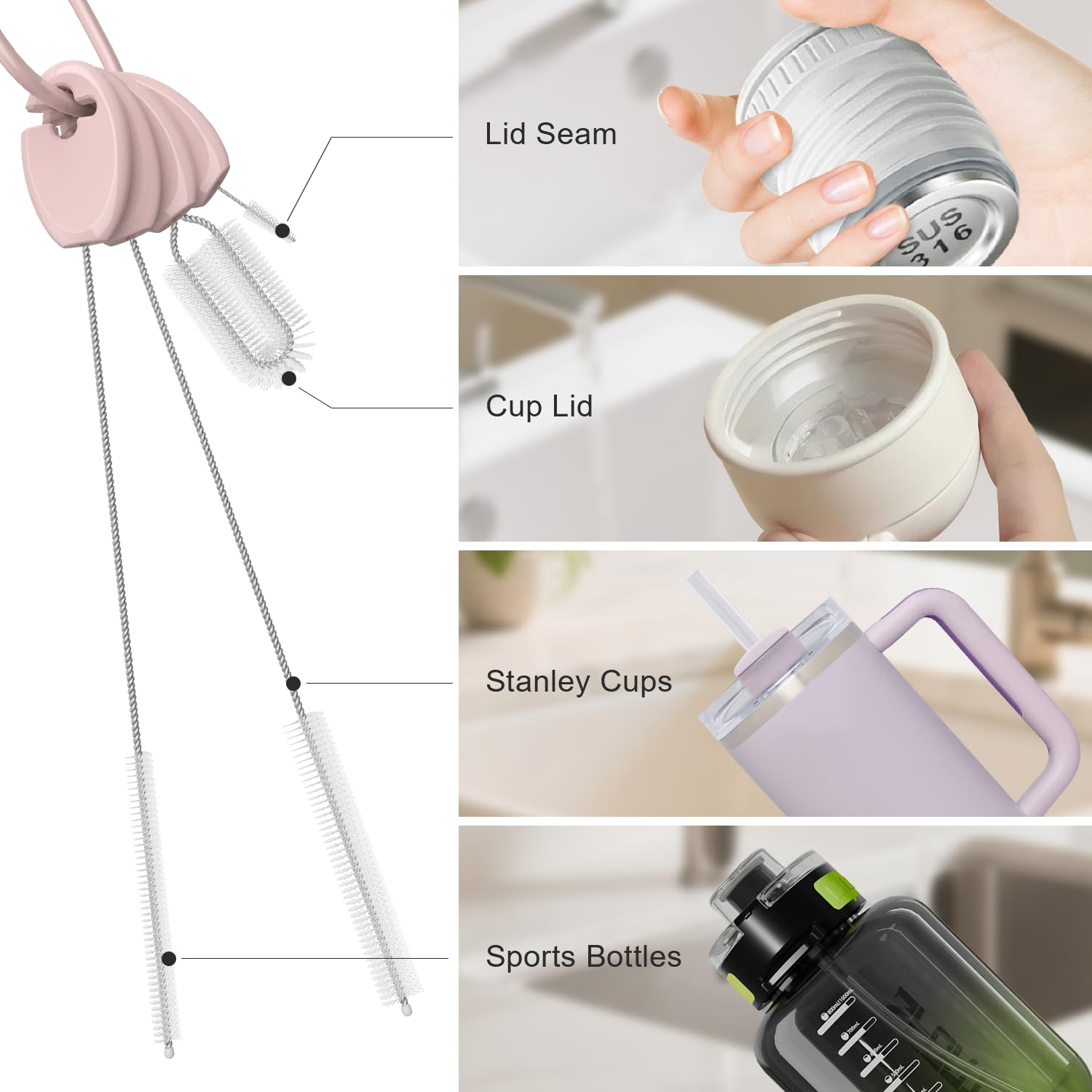 4in1 Straw Cleaner Brush Set (4 Count)