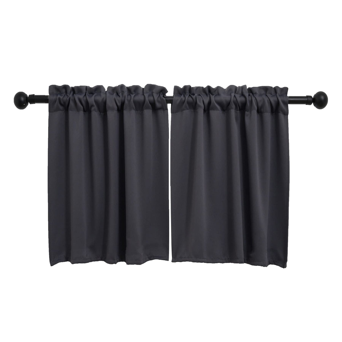 Dark Grey Cafe Curtain
