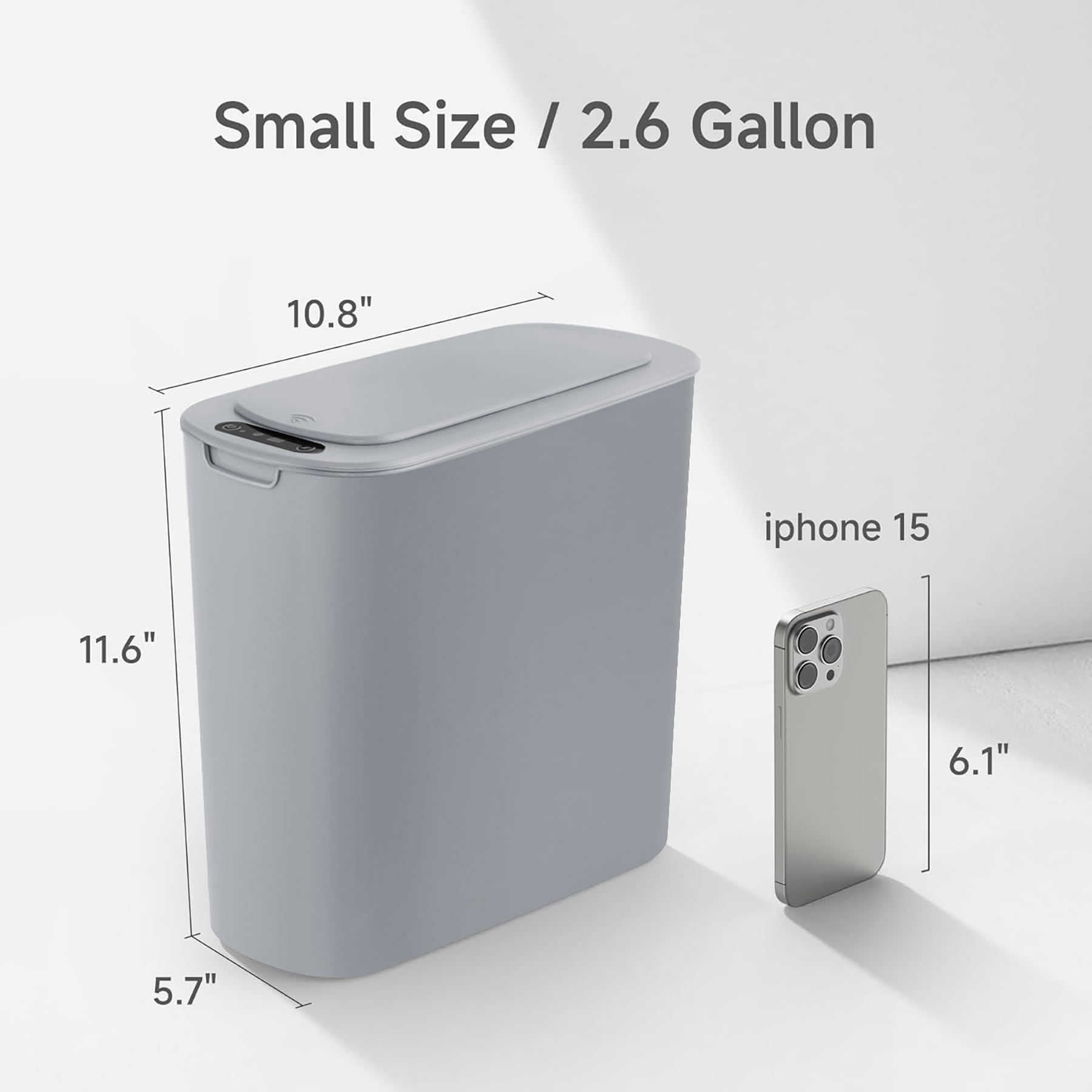 Automatic Motion Sensor Bathroom Trash Can with Lid
