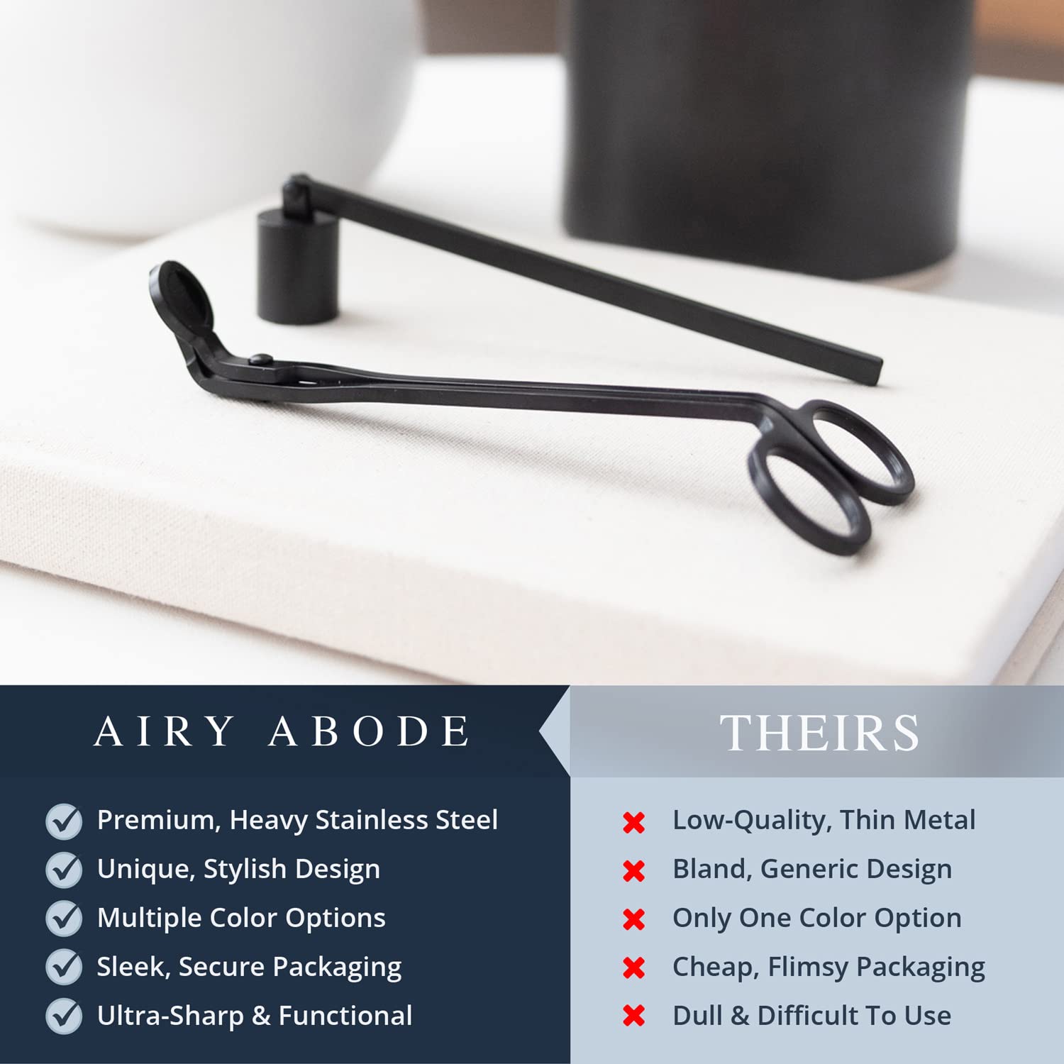 Candle Wick Trimmer and Candle Snuffer Accessory Set