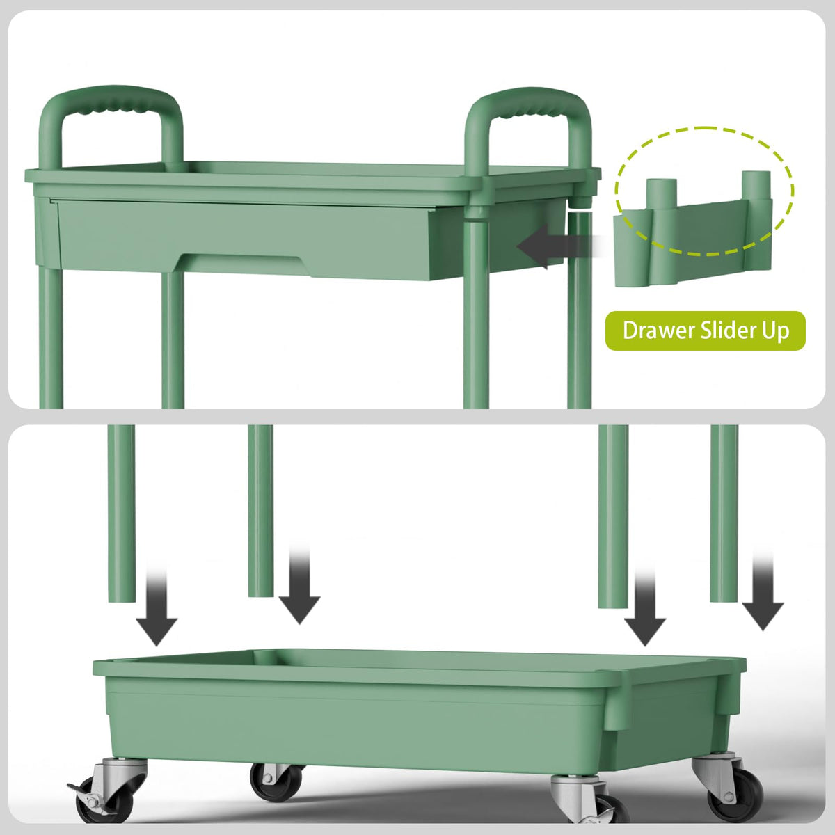 4 Tier Rolling Cart Organizer