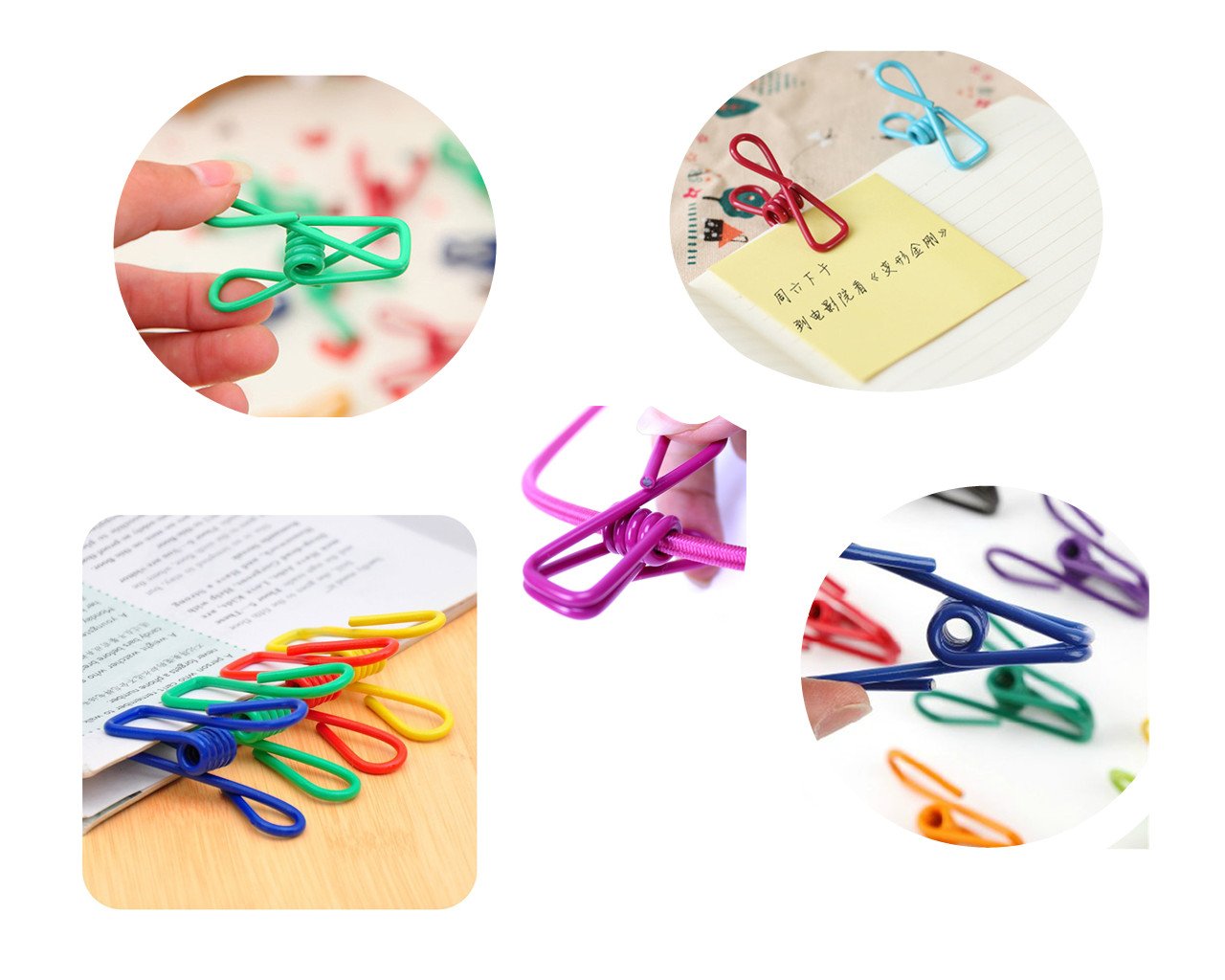30 Pcs 2 Inch 10 Different Random Colors Chip Clips (30 Count)