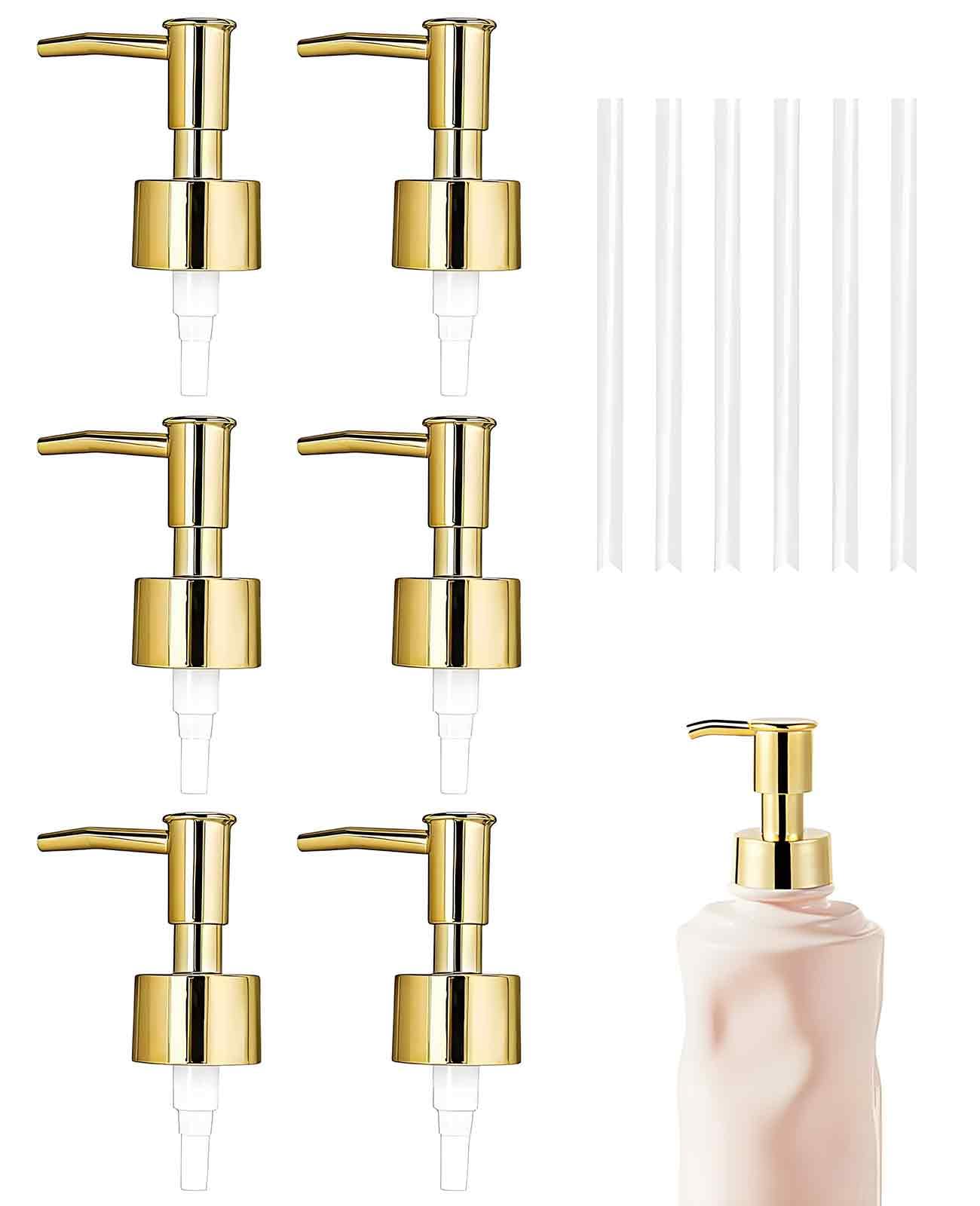 6 Pack Gold Soap Dispenser Pump (6 Count)