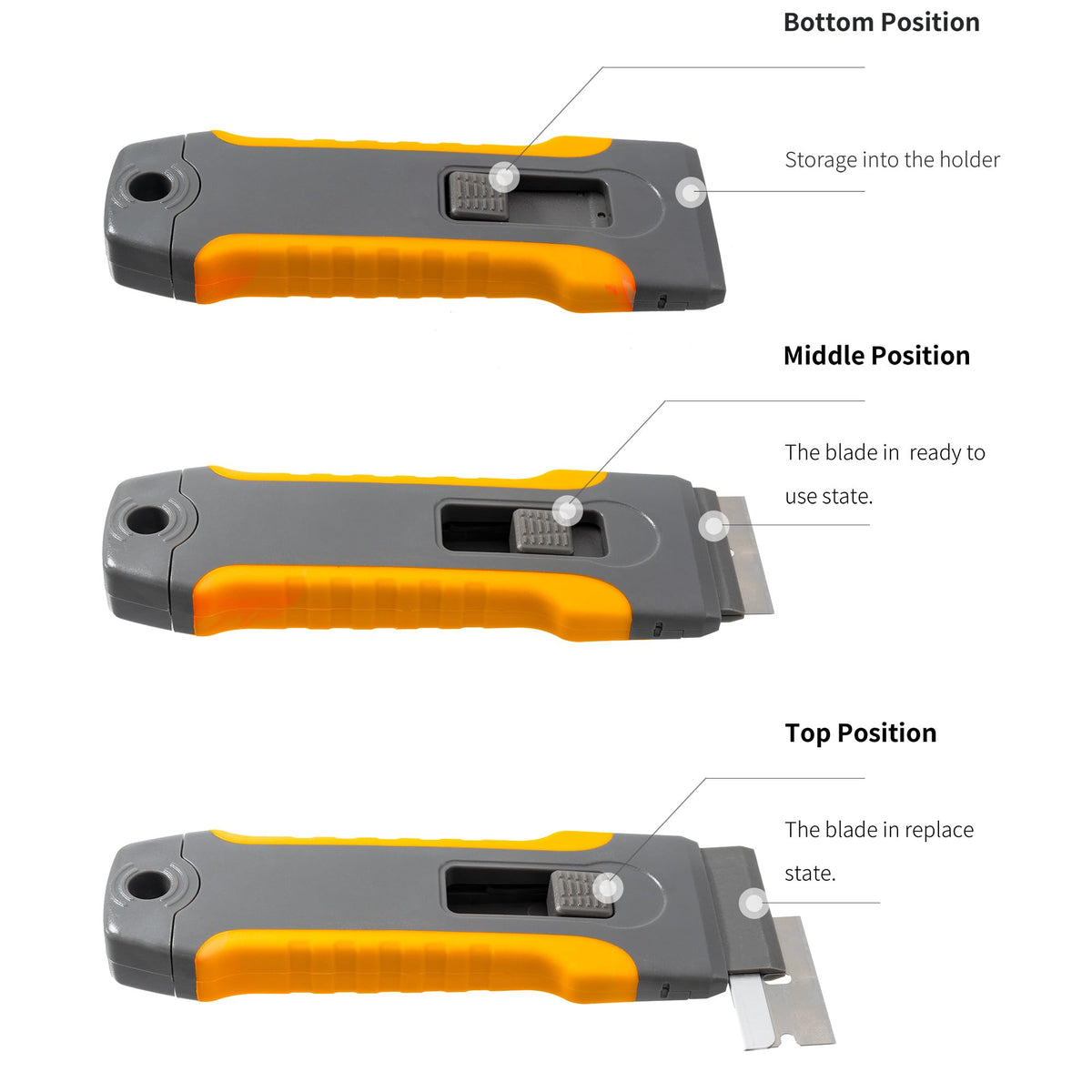 Razor Blade Scraper Tool with 15pcs Extra Blades