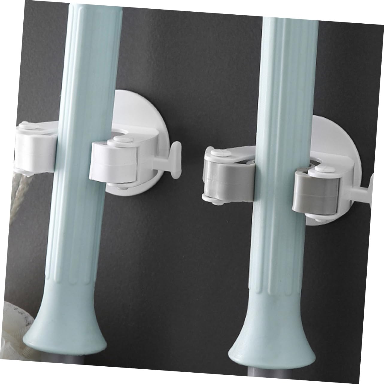 Versatile Mop Hanging Hooks Wall Mount Broom Gripper Home Organizer No