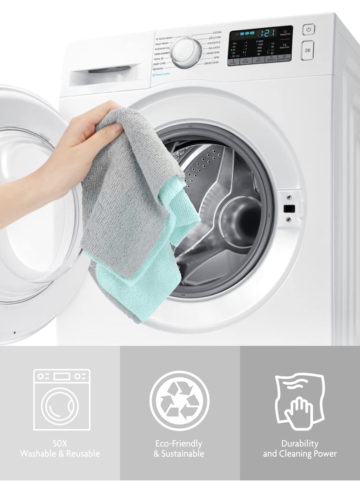 Microfiber Cleaning Cloth Roll (40 Count) - ModHome Supplies