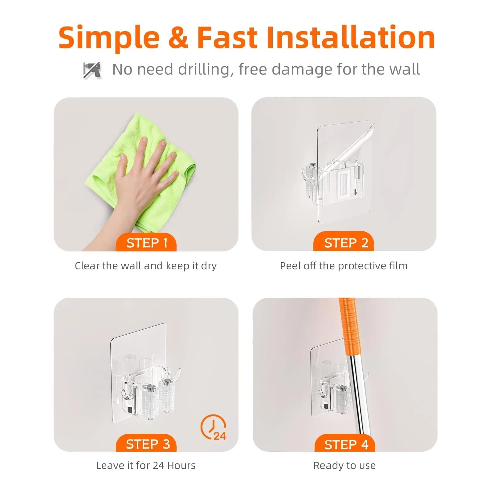 Broom Holder Wall Mount 8