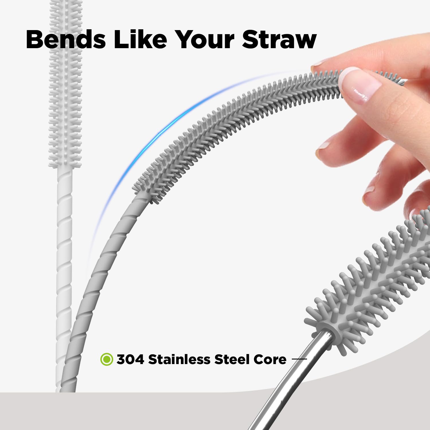 Silicone Straw Cleaner Brush (2 Count)