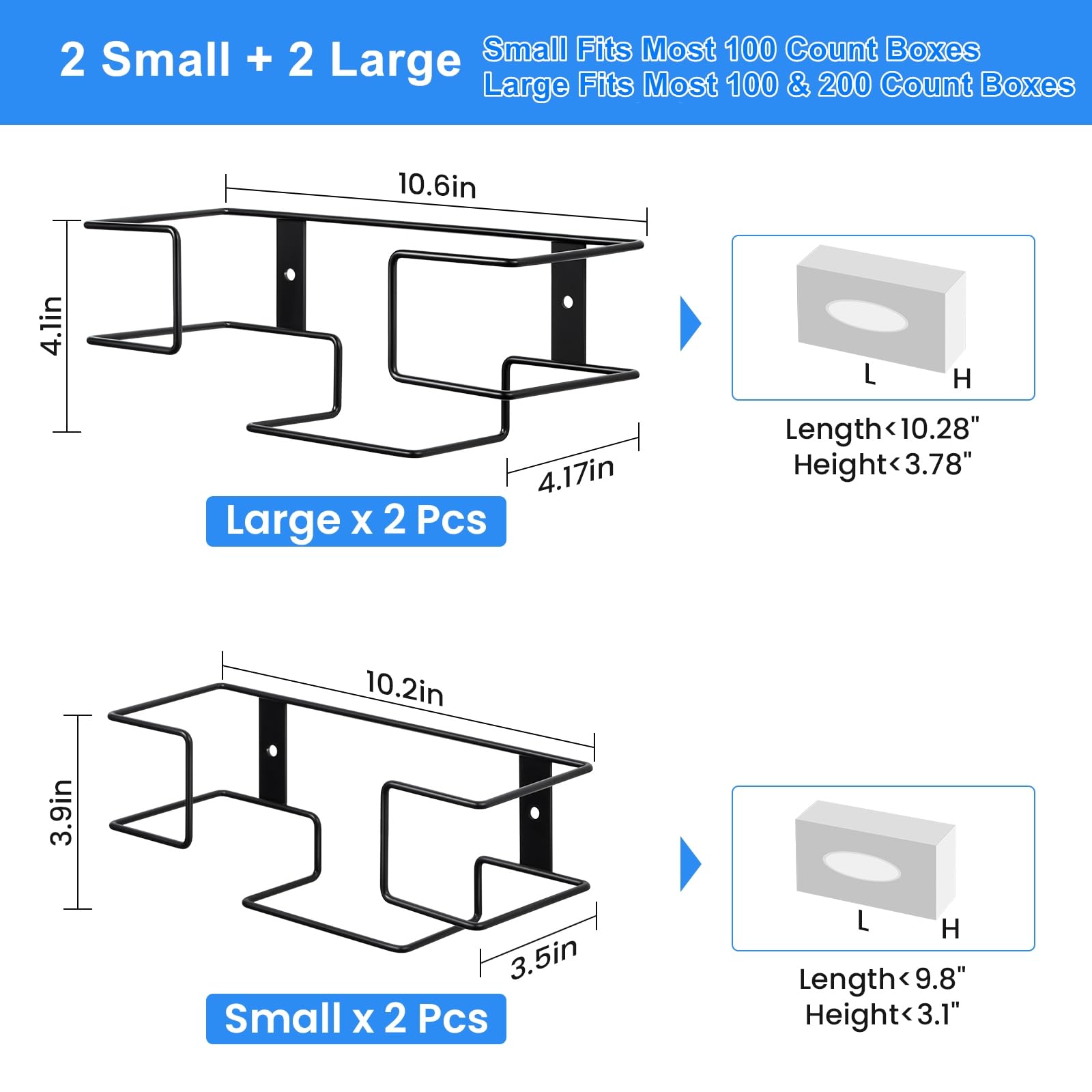 Glove Box Holder Wall Mount Dispenser