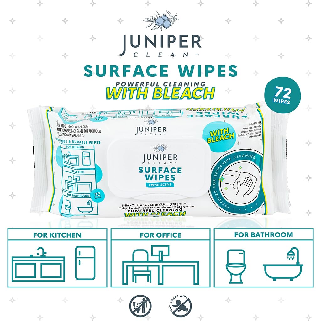 6 Pack Surface Cleaning Wipes with Bleach (432 Count) - ModHome Supplies