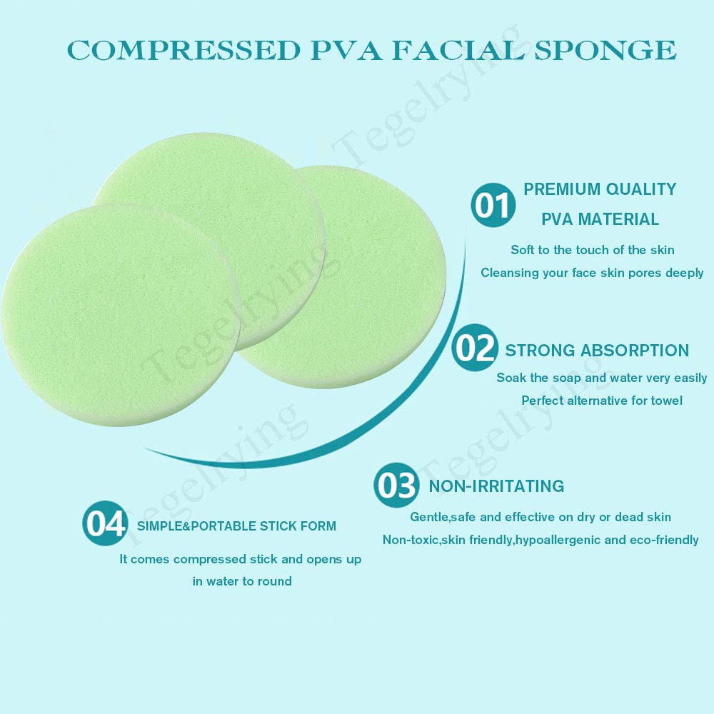 Facial Sponge Compressed (60 Count)