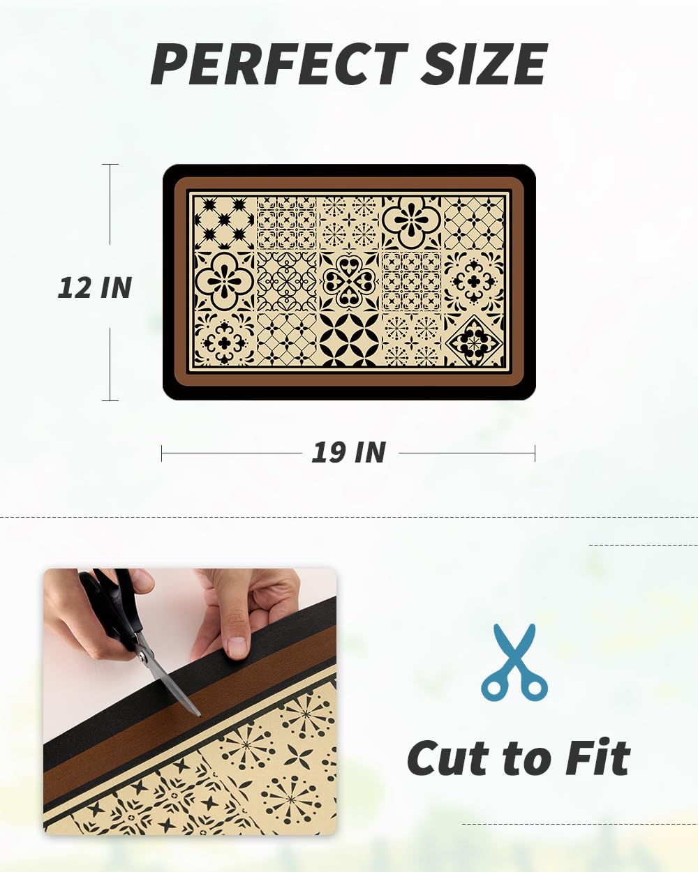 Coffee Mat Hide Stain Rubber Backed Absorbent Dish Drying Mat for Kitchen Counter