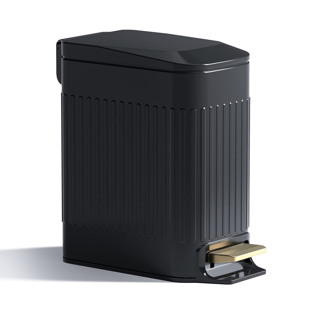 Small Bathroom Trash Can with Lid Soft Close