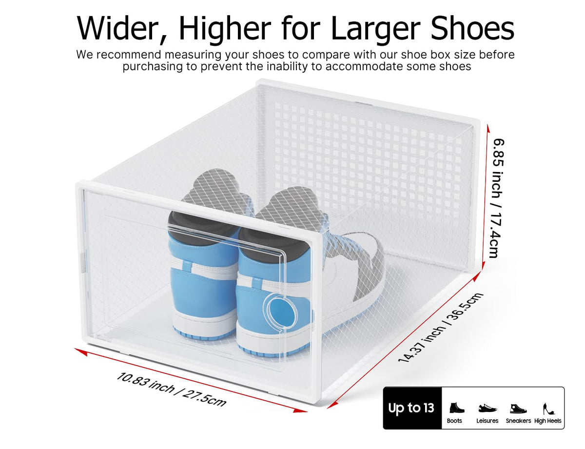 XX Large Shoe Storage Boxes 12 Pack (12 Count)