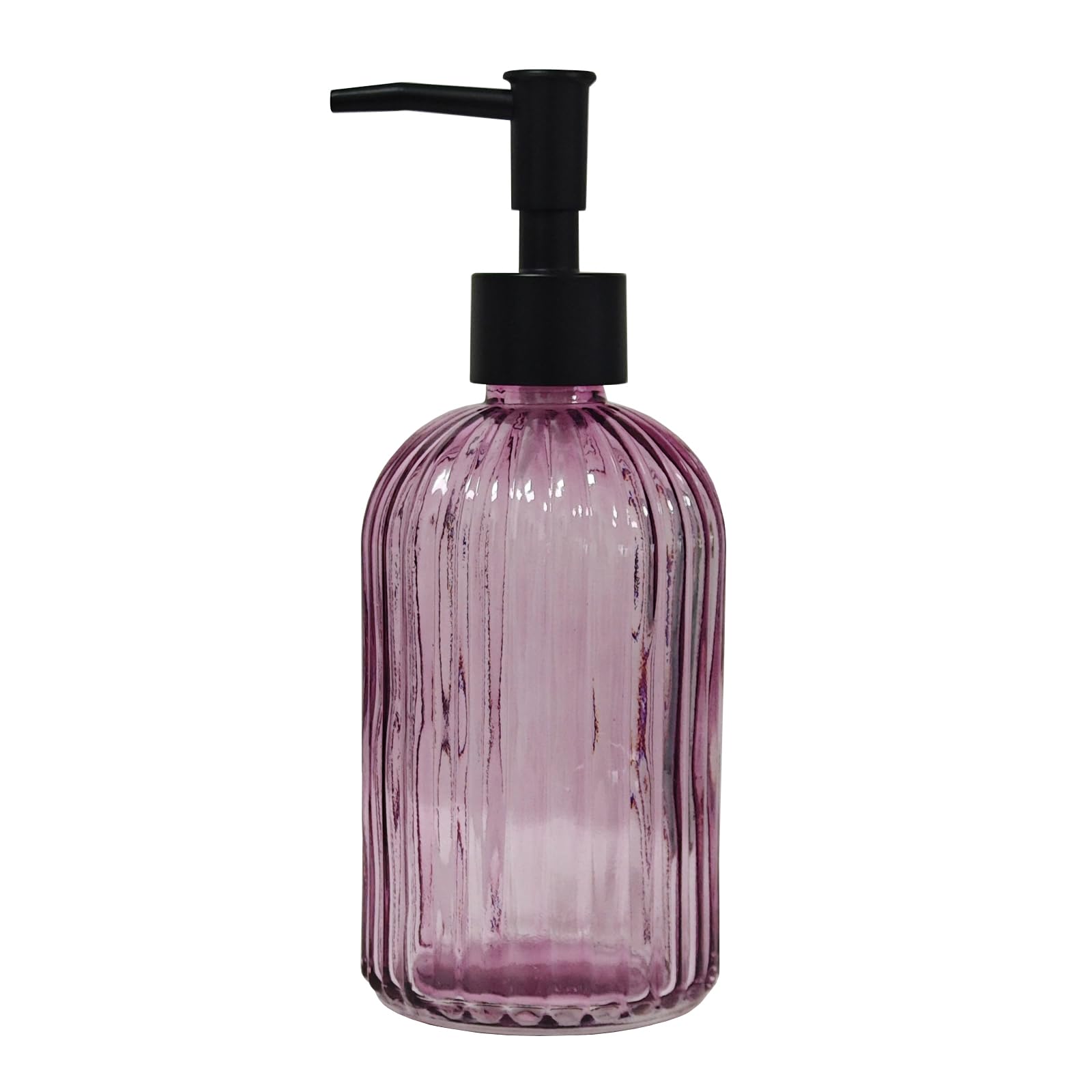Black Pump Glass Soap Dispenser
