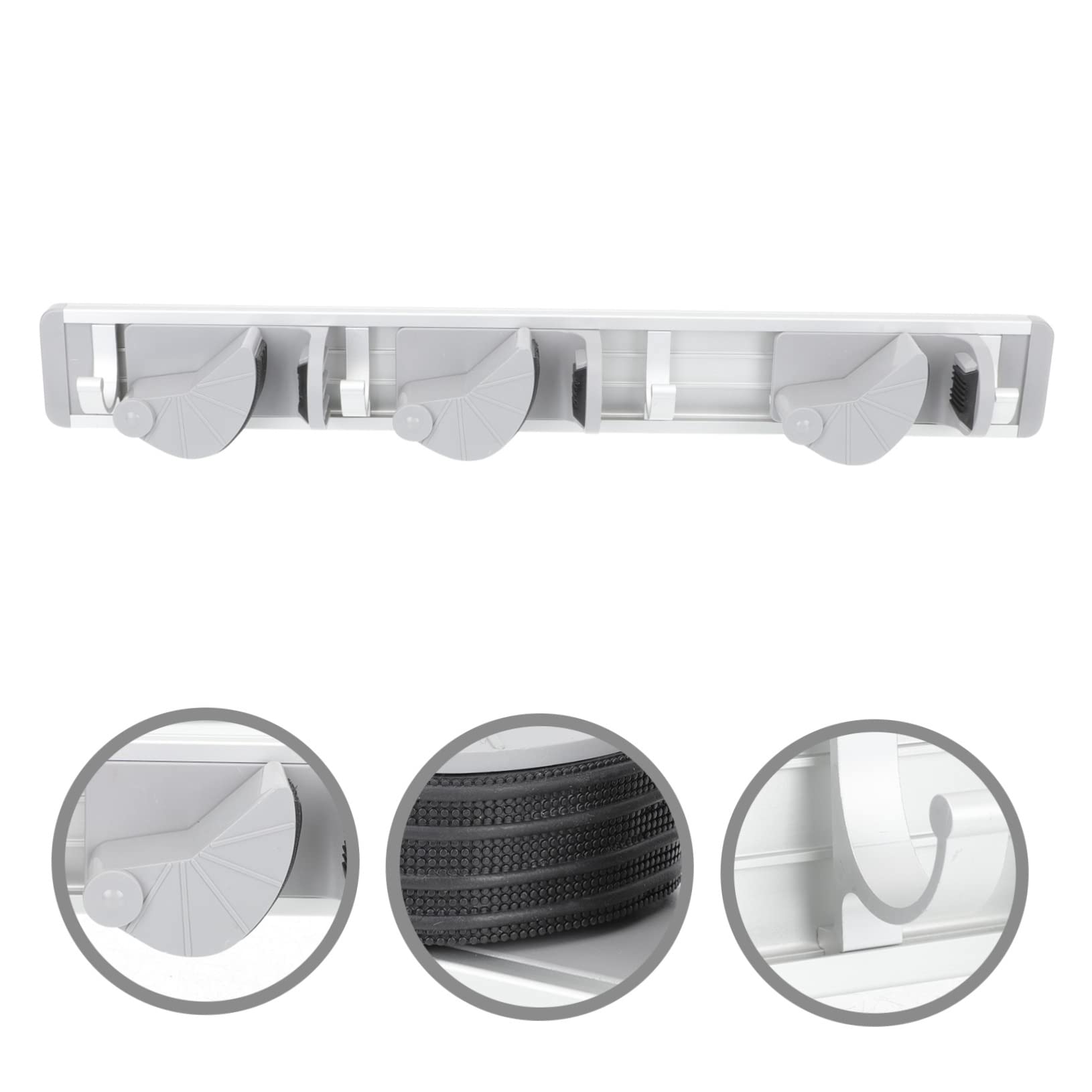 Aluminum Mop Hook Broom Organizer Wall Mount Broom Gripper for Garden Kitchen