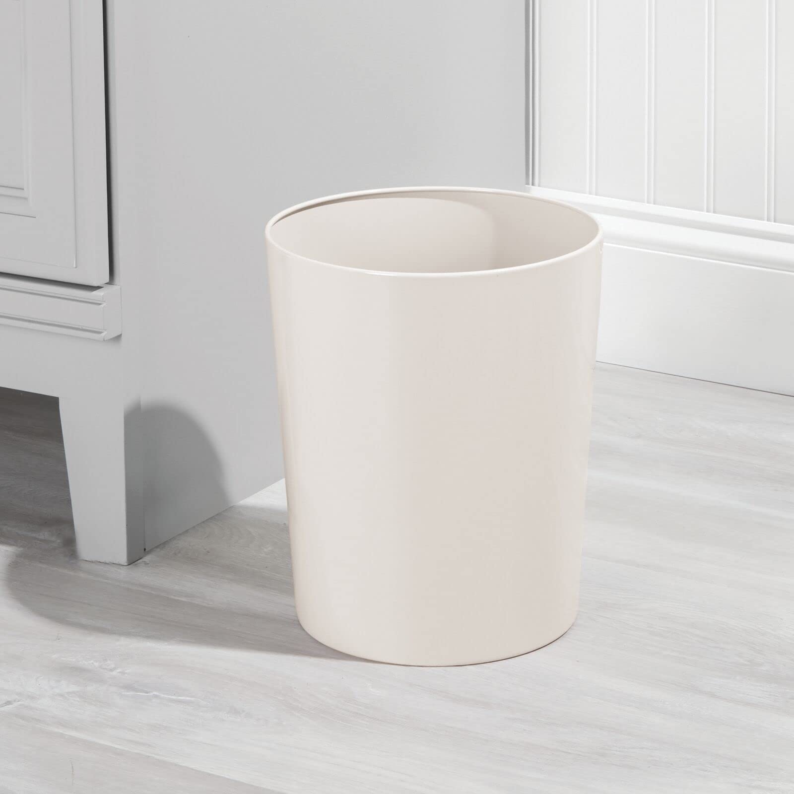 Round Metal Small 1.7 Gallon Recycle Trash Can Wastebasket