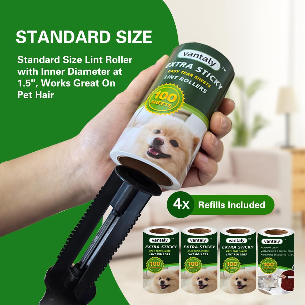 Lint Rollers for Pet Hair Extra Sticky (600 Count)