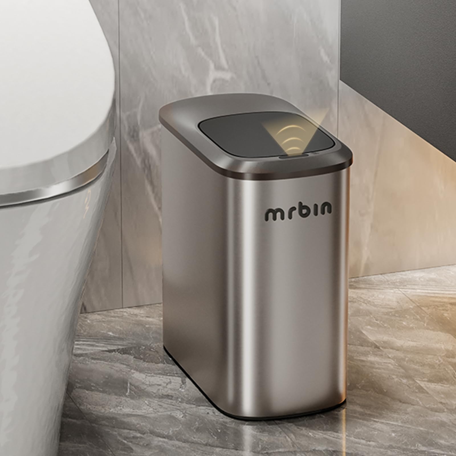 Stainless Steel Motion Sensor Bathroom Trash Can