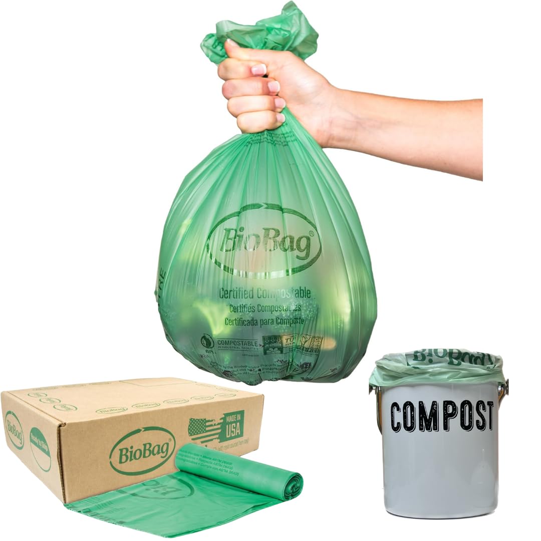 2.6 Gallon Compostable Food Scrap Bags by BioBag (100 Count)