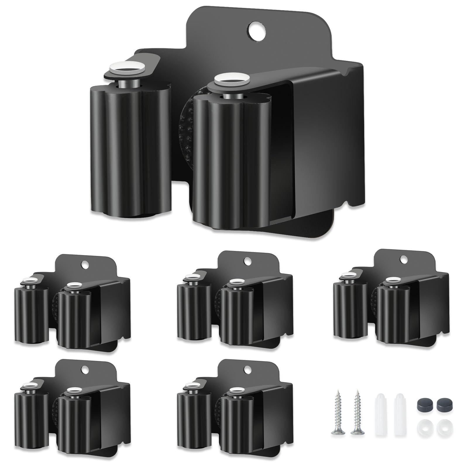 5 PCS Broom Holder Wall Mount