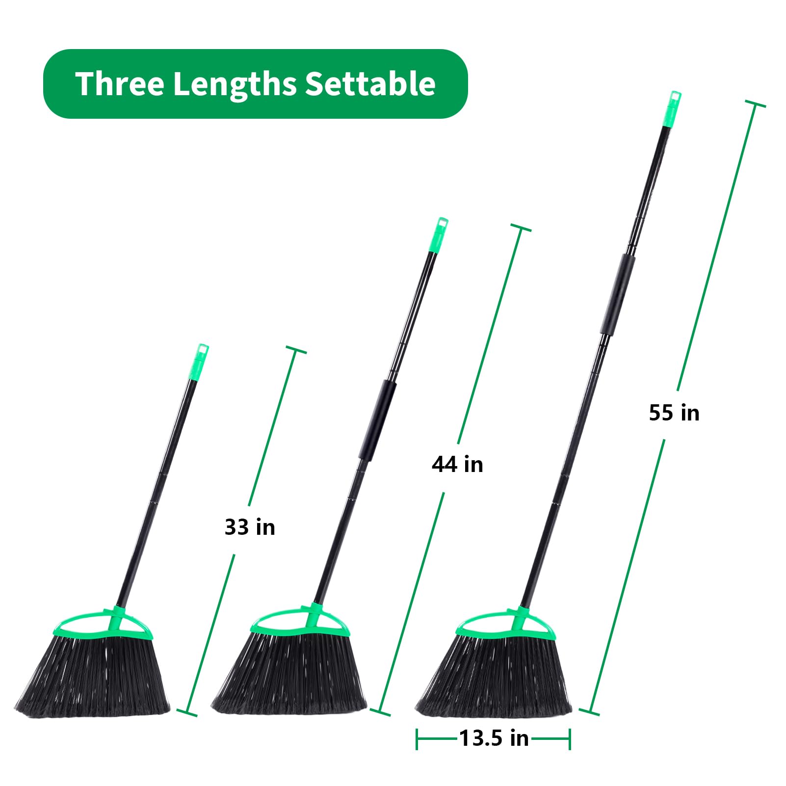 2 Pack Heavy Duty Brooms (2 Count)