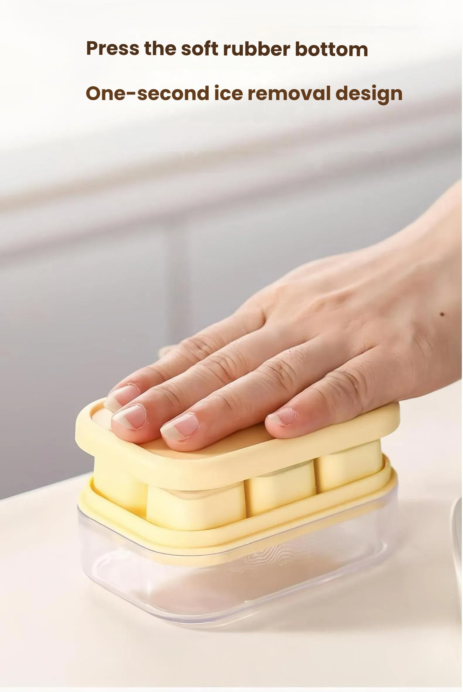 3 pack mini ice cube tray with lid and bin (3 Count)