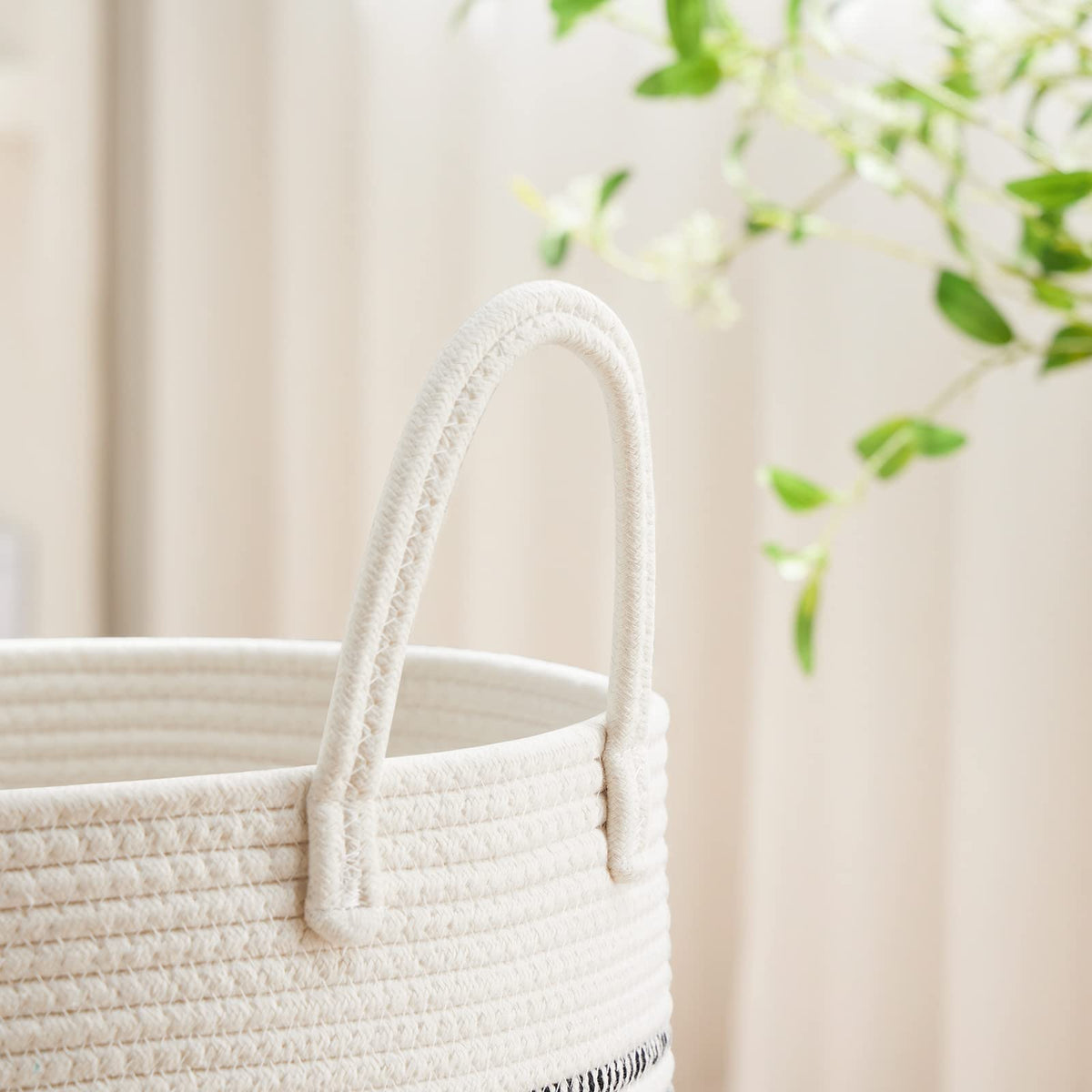 72L Tall Woven Laundry Basket Hamper