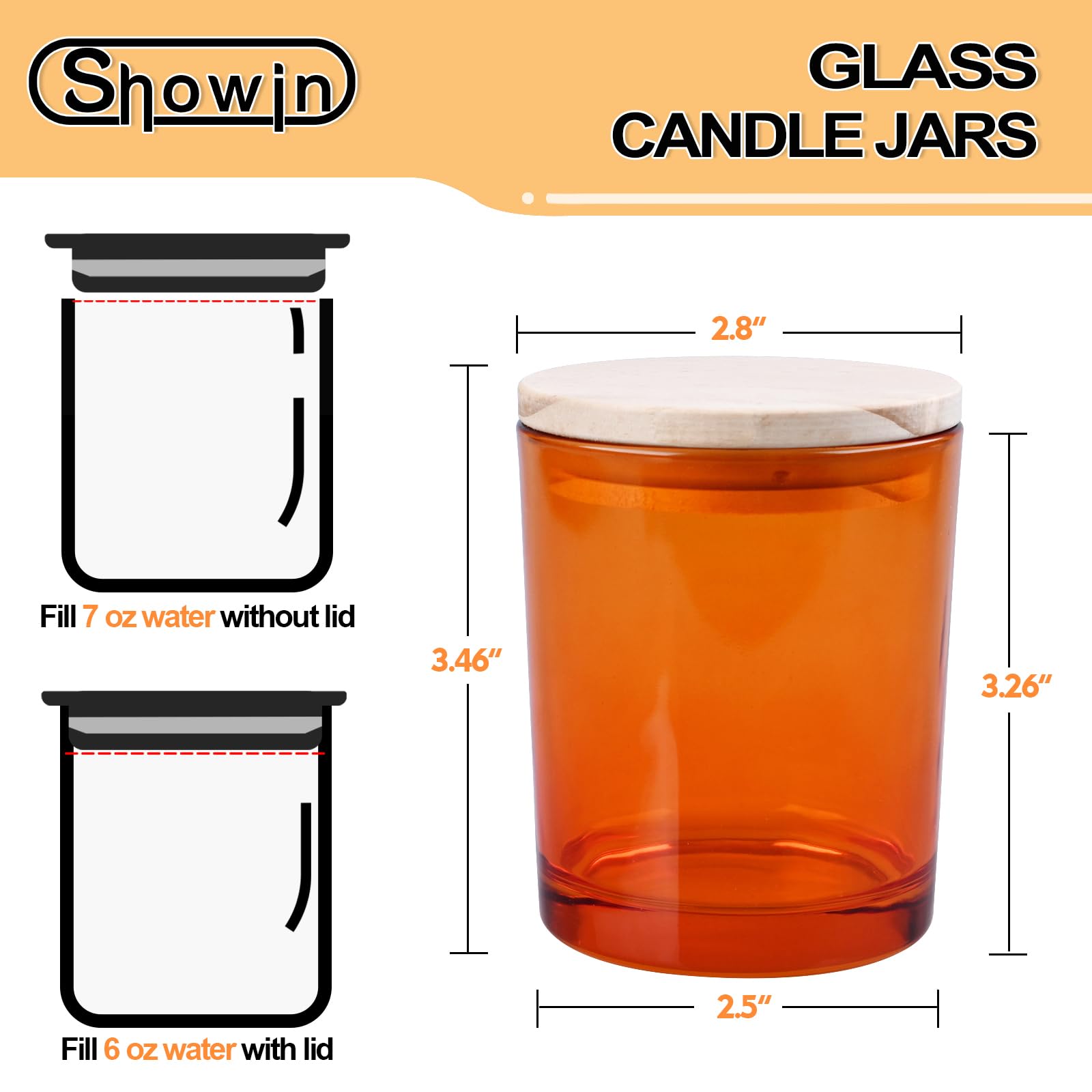 Thick Candle Jars for Making Candles 12 Pcs (12 Count)