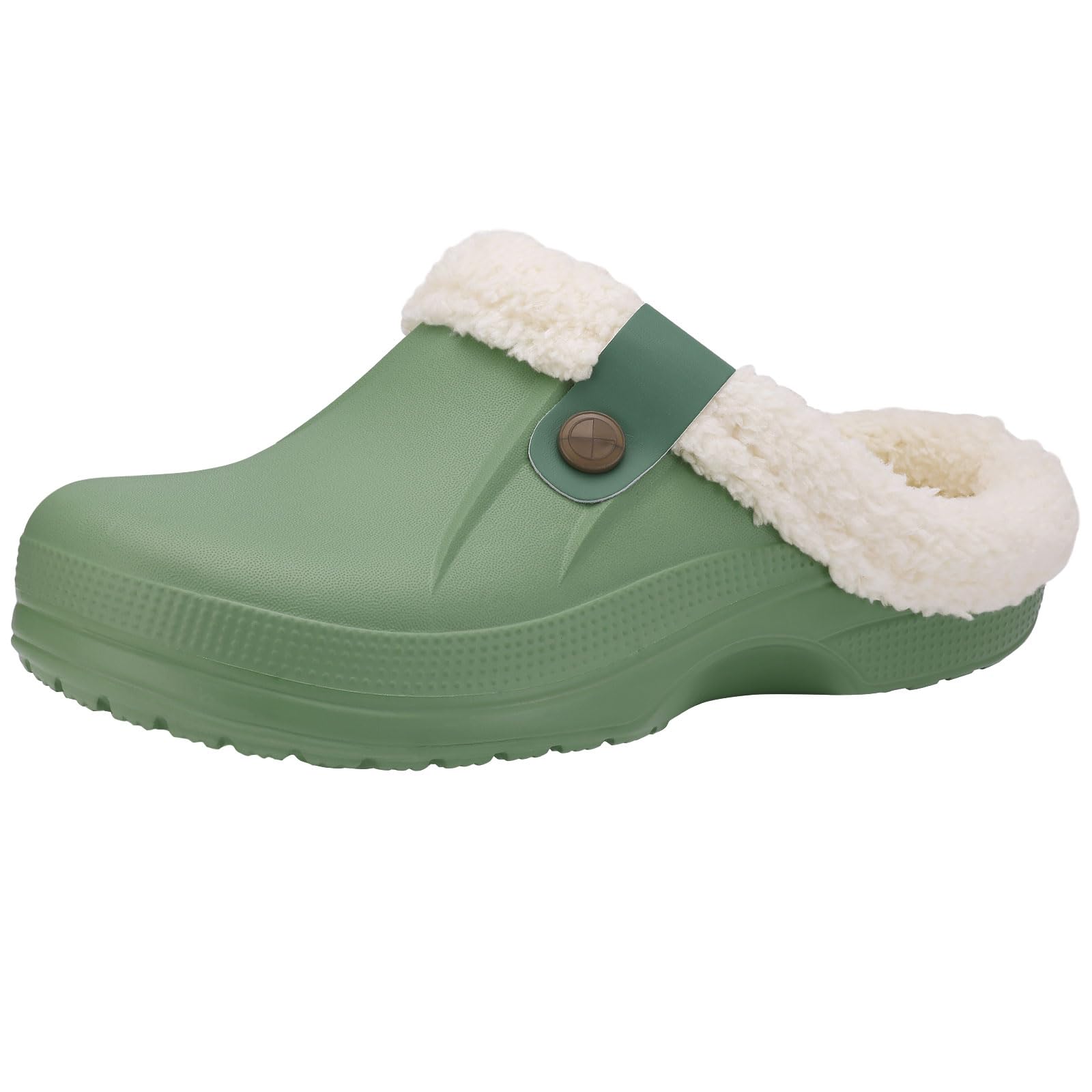 Fur Lined Clogs for Women & Men Fuzzy Slippers with Memory Foam