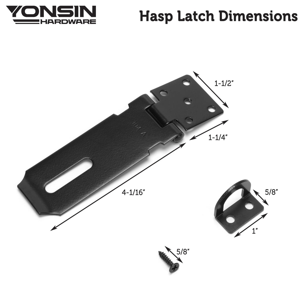 4" Door Padlock Safety Hasp Latch