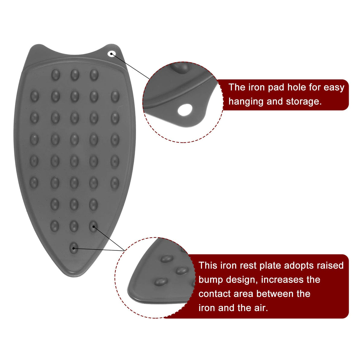 2pcs Silicone Iron Rest Pad