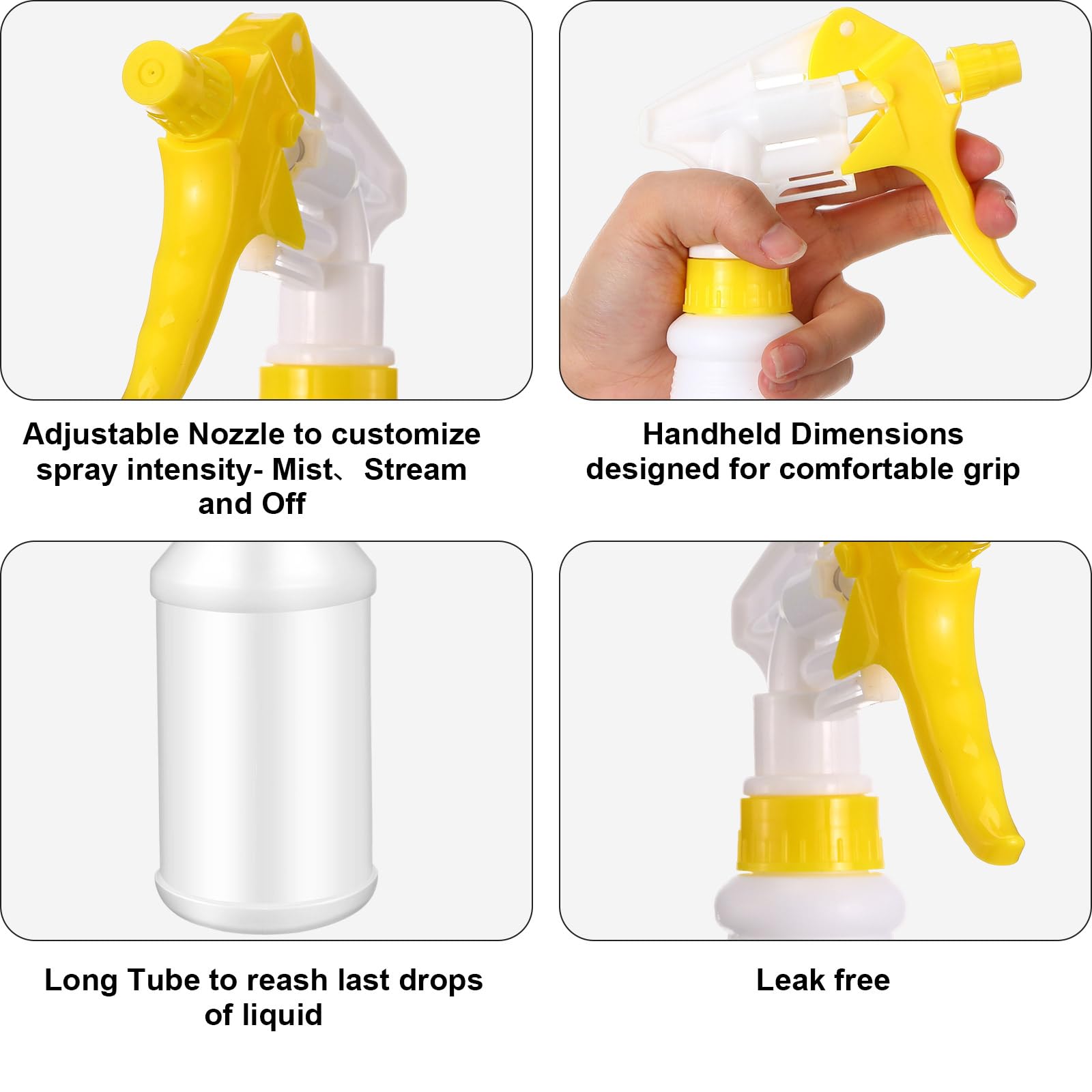 12 Pcs 16 Oz Plastic Spray Bottles