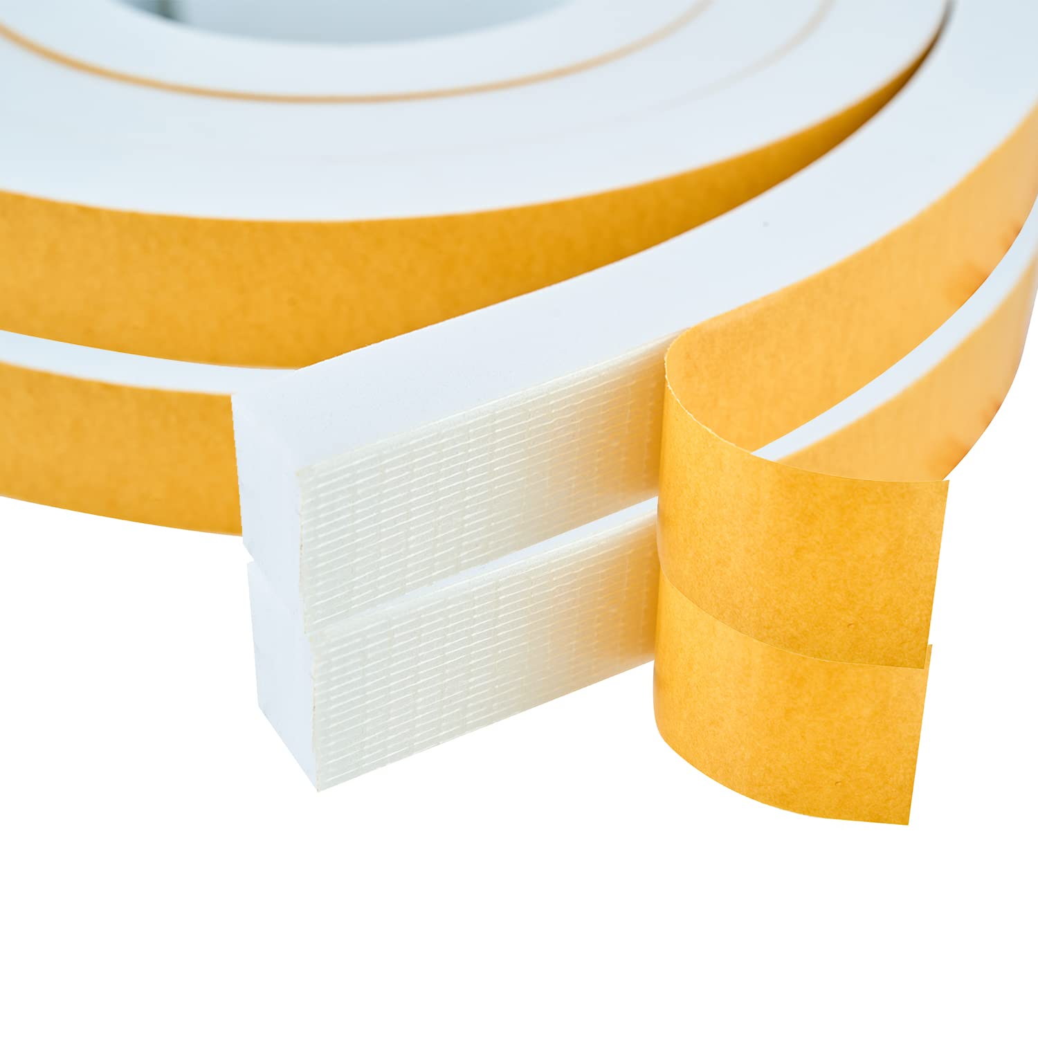 High Density Foam Weather Stripping Door Seal Strip Insulation Tape Roll for Insulating Door Frame (13 Foot)