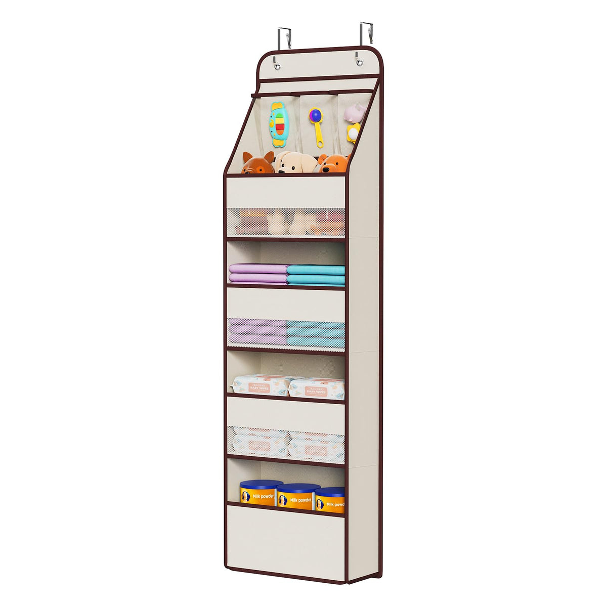Fabric Over Door Hanging Organizer for Baby Nursery