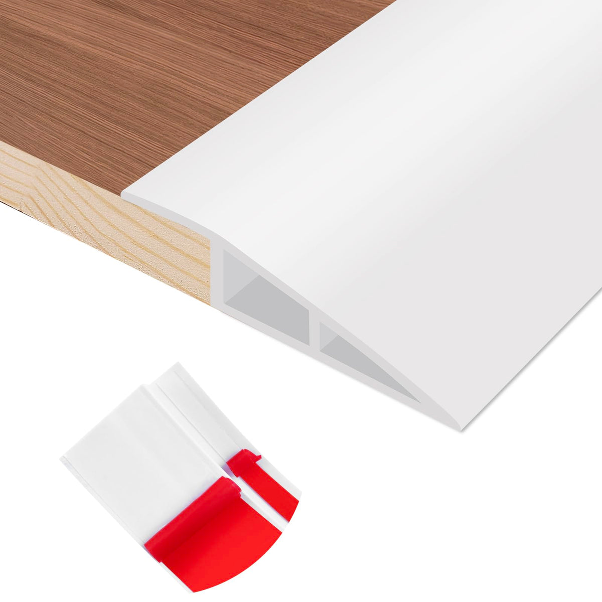 Floor Transition Strip Self Adhesive Vinyl Door Threshold Strip (10 Foot)