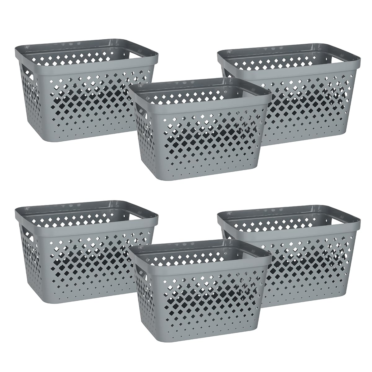Plastic Storage Basket Set (6 Count)
