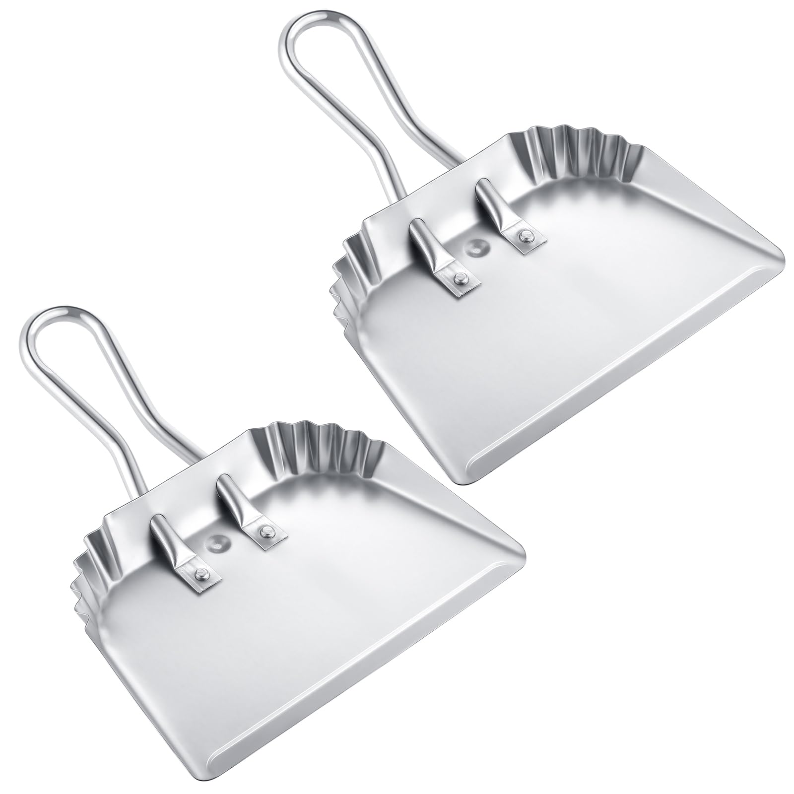 2 Pcs Heavy Duty Metal Dust Pans (2 Count)