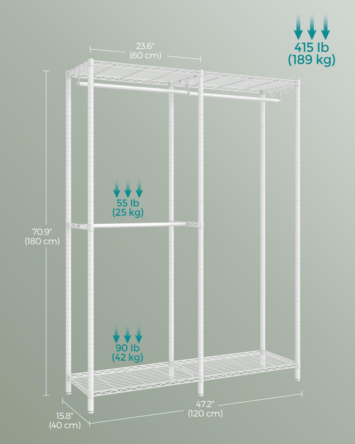 Clothes Rack Freestanding Wardrobe Closet