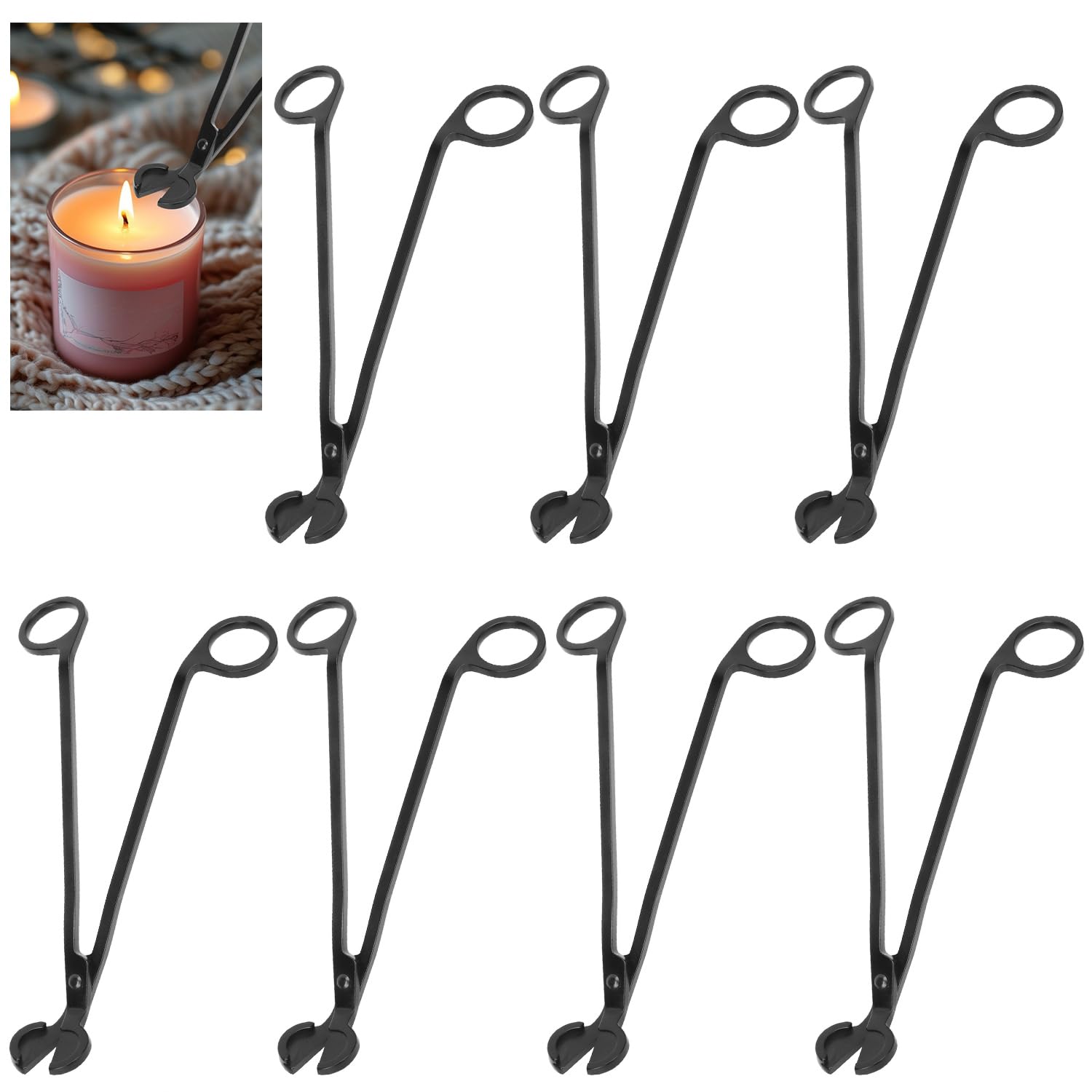 7 Piece Black Candle Wick Trimmer (7 Count)