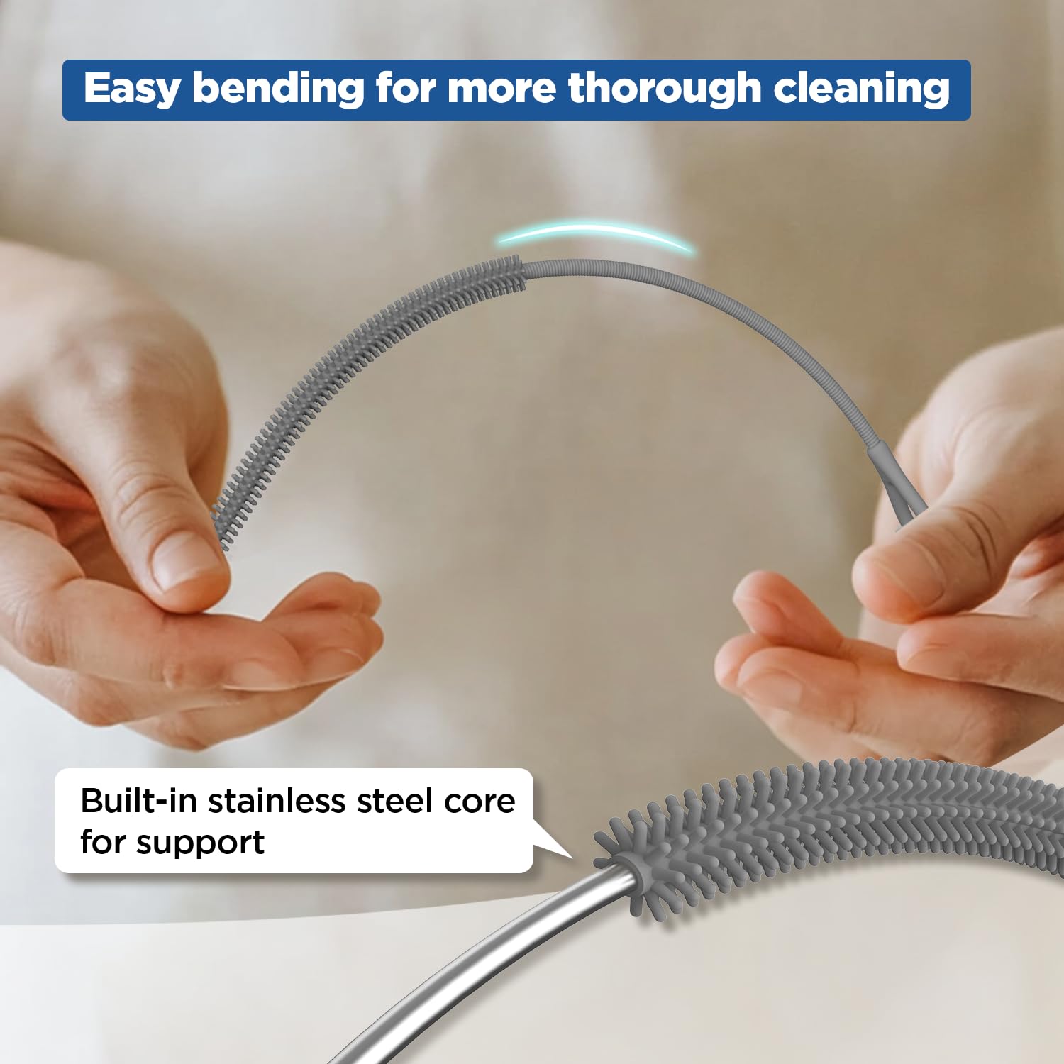 Silicone Straw Cleaner Brush (2 Count)