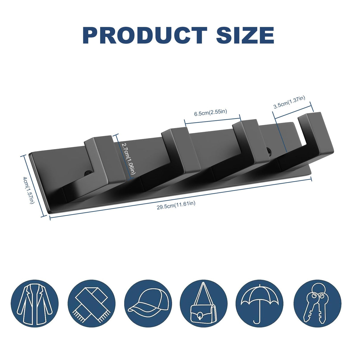 Stainless Steel Wall Coat Rack